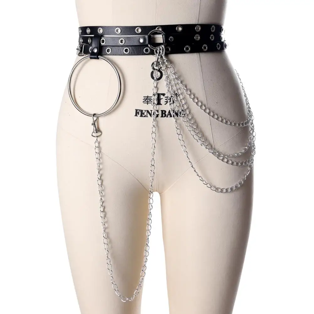 

Leather Leg Harness Belts Goth Clothes Bdam Suspender Harness Women Garter Belt Lingerie Belts Stockings Body Buttocks Bondage