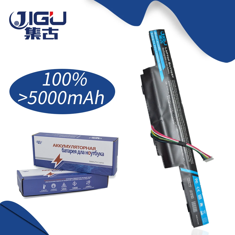 JIGU ноутбука Батарея Aspire E5 575G 53VG серии F5 573G 556W 57DS 75T4 AS16B8J 3INR19/66 2 для Acer|Аккумуляторы