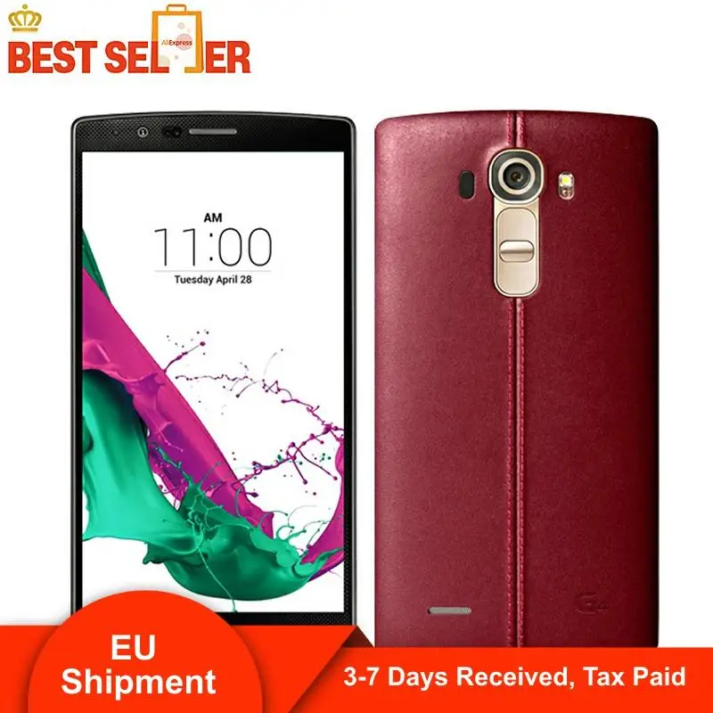 3 дня прибыло разблокированные мобильные телефоны LG G4 4G LTE H818 Hexa Core 5 &quot16 0 Мп