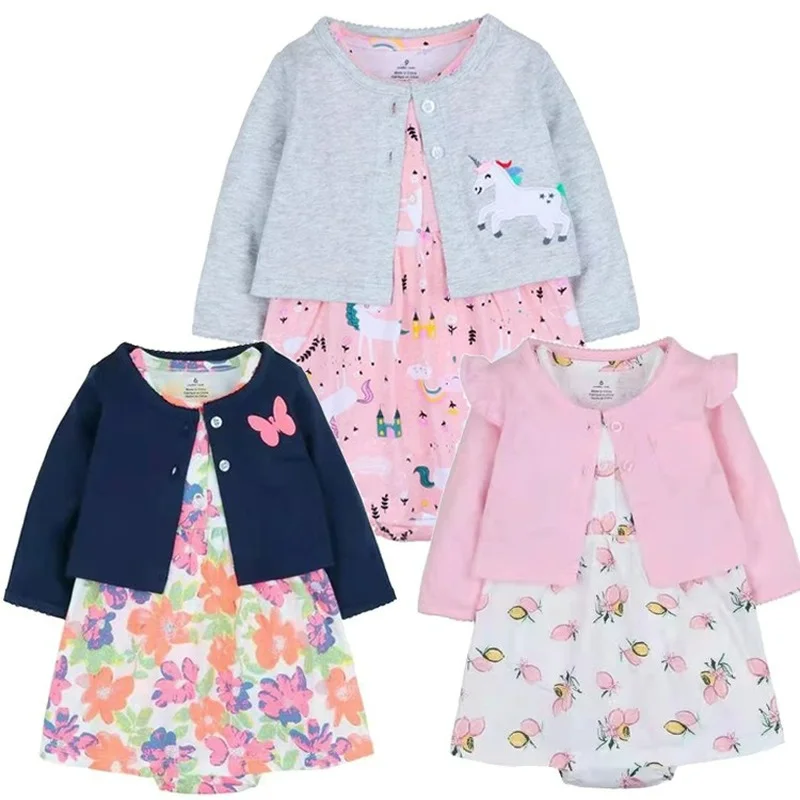 

2PCS 1st Birthday Dress for Baby Girl Beautiful Kids Dresses for Girls Summer 2021 Flower Girl Dresses for Weddings Dress+coat