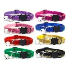 2 шт.компл. ошейник для домашних животных с колокольчиком, ожерелье для щенков, регулируемые ошейники для котят, чихуахуа, товары для домашних животных 8 цветов