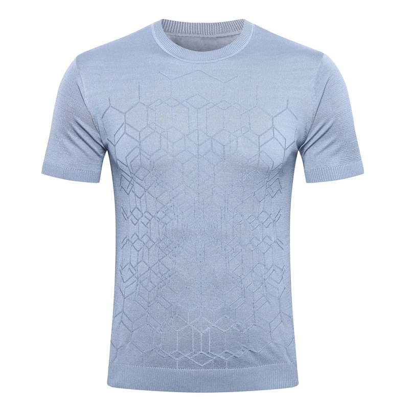 

BILLIONAIRE T shirt men silk 2020 summer new thin Comfortable Fashion casual elasticity high quality neck big size free shipping