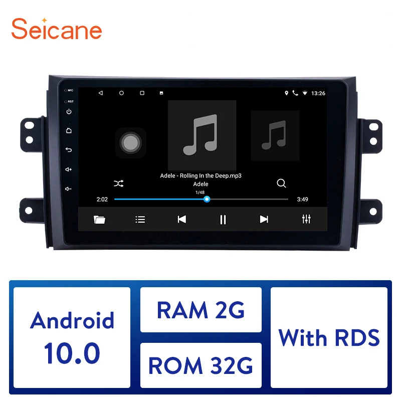 Seicane Android 10 0 автомобильное радио для 2006 2007-2012 Suzuki SX4 9 дюймов 2Din 2.5D экран GPS плеер
