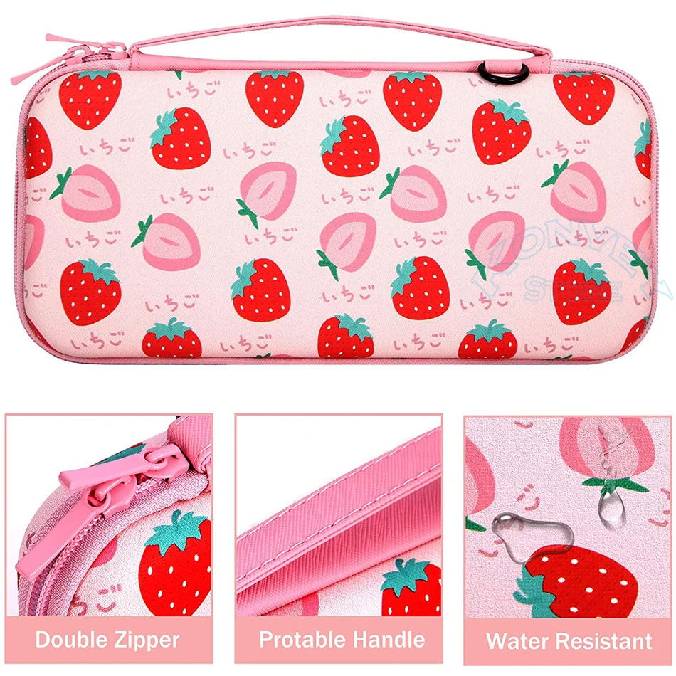 Розовый милый чехол для Nintendo Switch путешествий из ЭВА жесткий поликарбоната