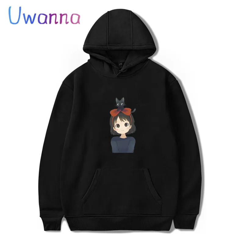 Kiki's Delivery Service Oversized Women Hoodies Long Sleeve Kawaii Women Clothing Sweetshirts Cute Cartoon Casual Anime Hoodie