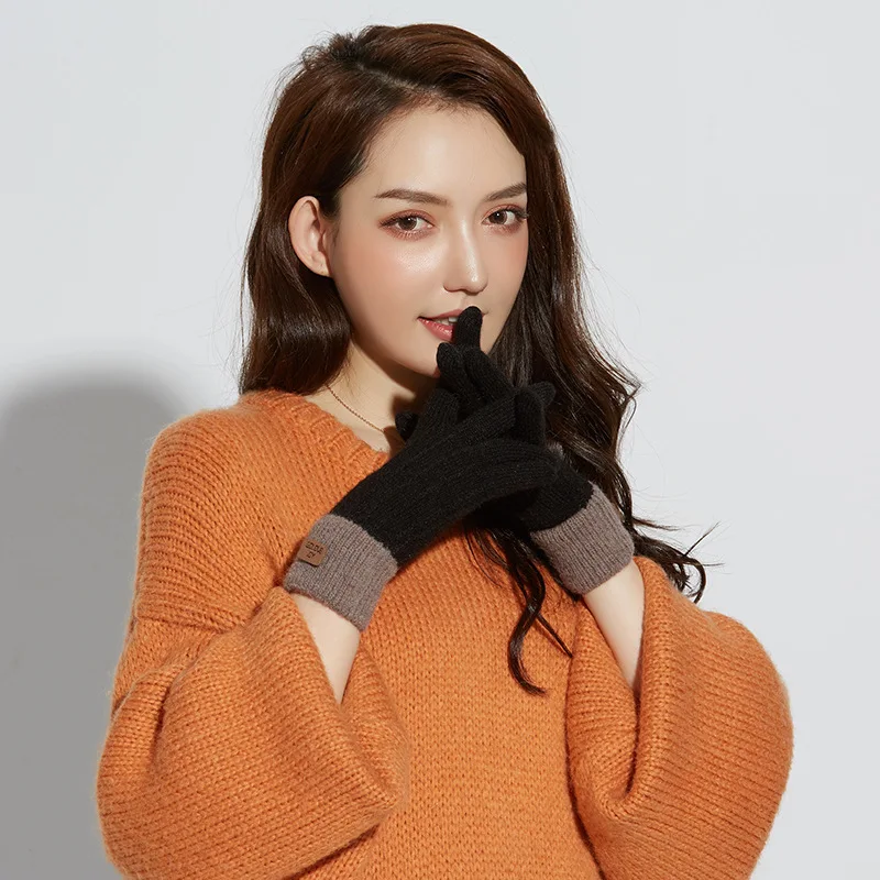 Новые Вязаные перчатки для сенсорного экрана осени и зимы Повседневная дорожная