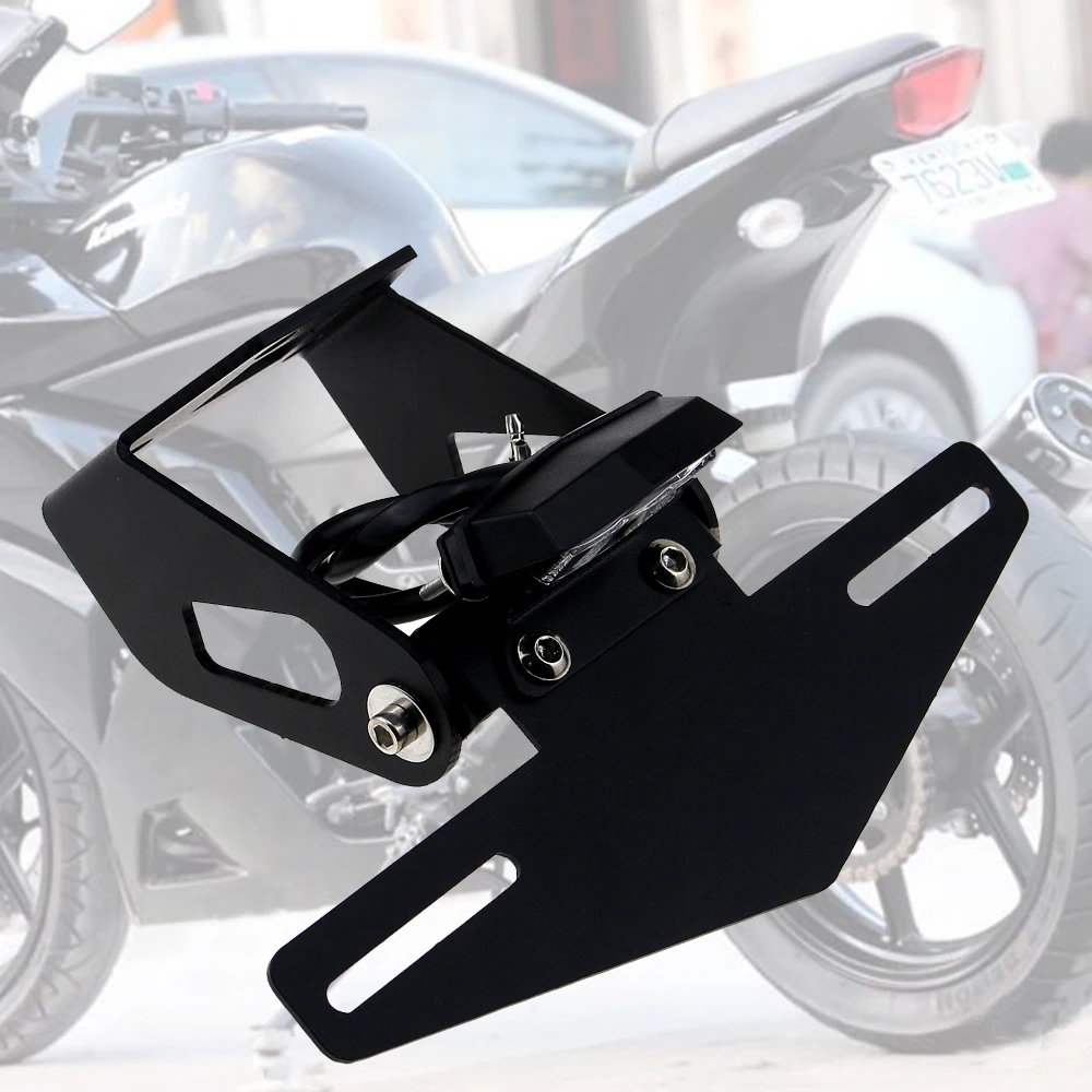 

License Plate Holder for KAWASAKI NINJA 250/400 18-20, Z250 Z300 Z400 2019-2020 Motorcycle Tail Tidy Fender Eliminator LED Light