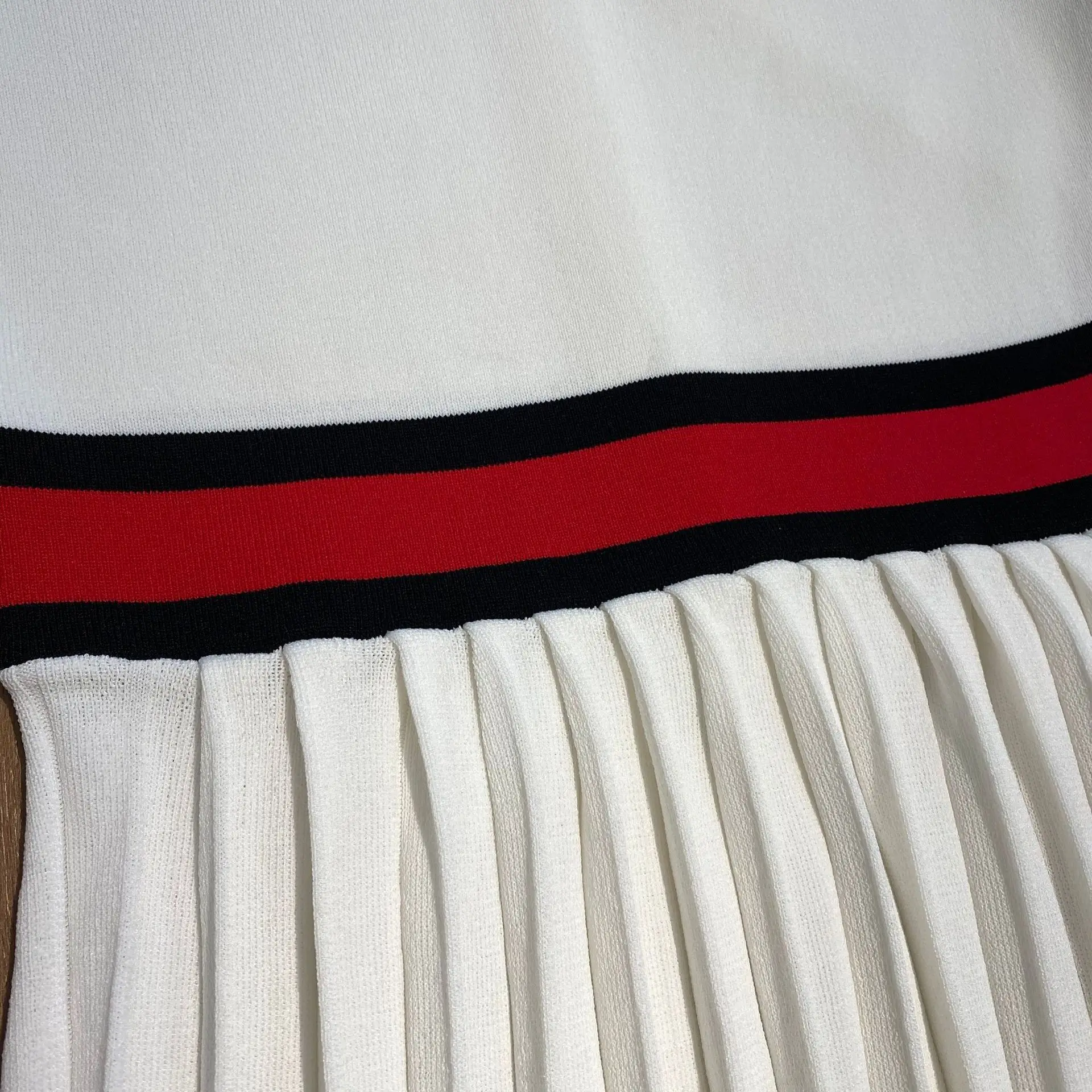 

Women Dress Spring / Summer 2021 New Dress Round Neck Striped Mid-length Short-sleeved Dress