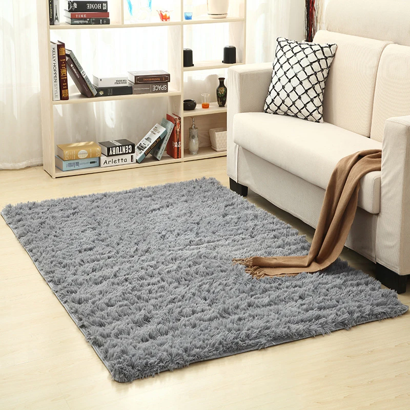 

Thicken Super Soft Carpet Solid Color PV Plush Blanket For Bedroom Living Room Children Carpet Floor European rug Yoga Mats Hot