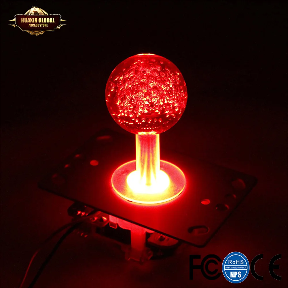 2 шт. семь разных цветов с подсветкой аркадный джойстик кристальным верхним