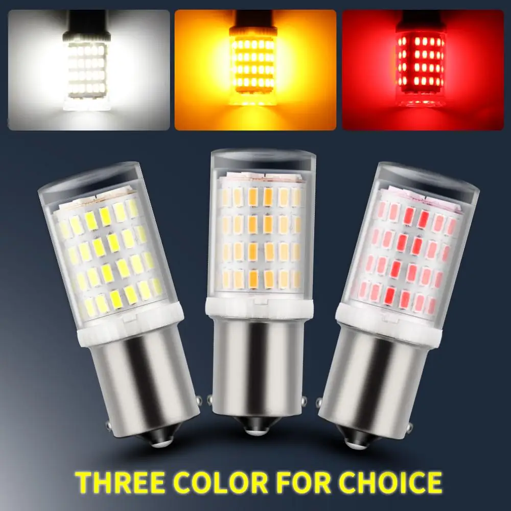 1 шт. 1156 Ba15s P21W Светодиодная лампа 80SMD 3014 чипы супер яркие 1157 BAY15D P21/5 Вт 12 в 21 Вт/5