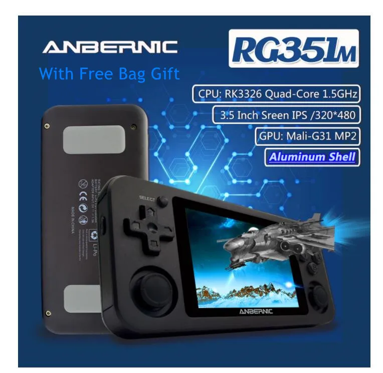 Консоль игровая ANBERNIC RG351M Wi Fi PS1 128 ГГц 10000 игр|Портативные игровые консоли| |