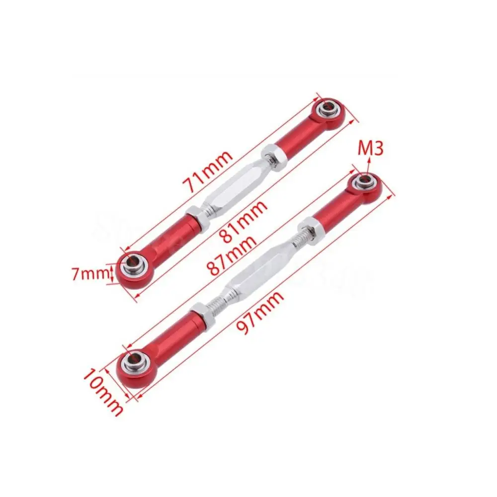 6Pcs 81mm Aluminium Steering Linkage Rod Turnbuckle for RC 1/10 Redcat Traxxas EPX HSP ZD Racing HPI Monster Truck Buggy truggy | Игрушки и