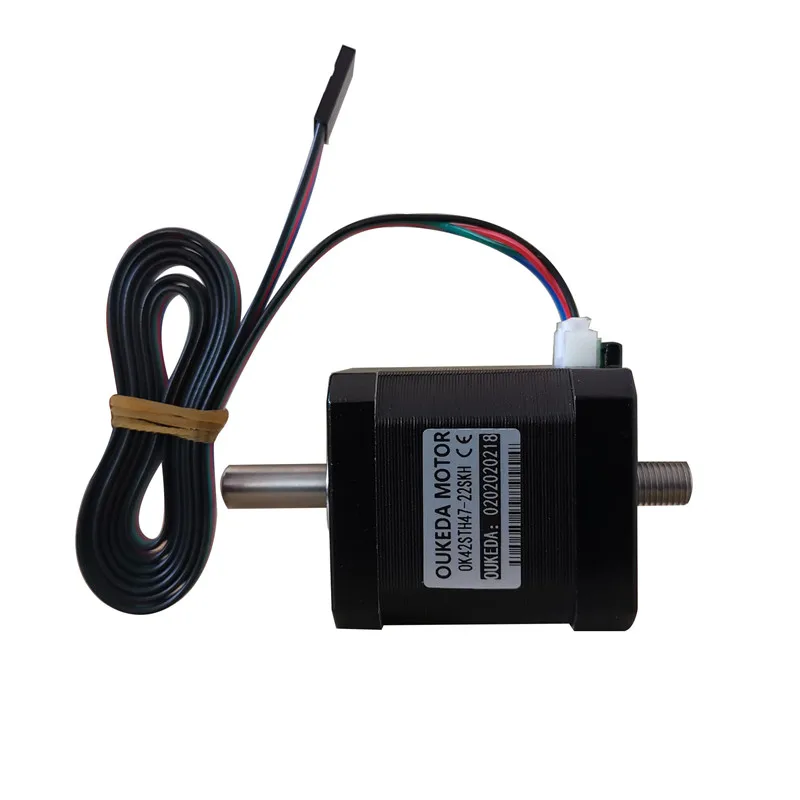 NEMA 17 полый вал шаговый двигатель 48 мм длинный корпус с внутренней резьбой M6 |