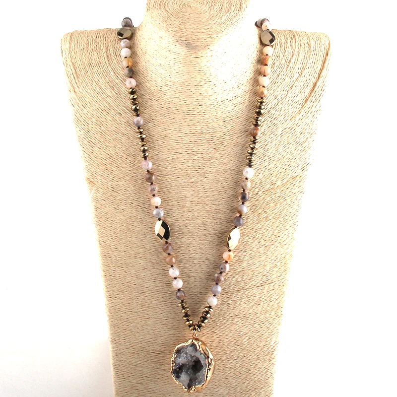 RH модное богемное этническое ювелирное изделие из натурального камня/гематит с