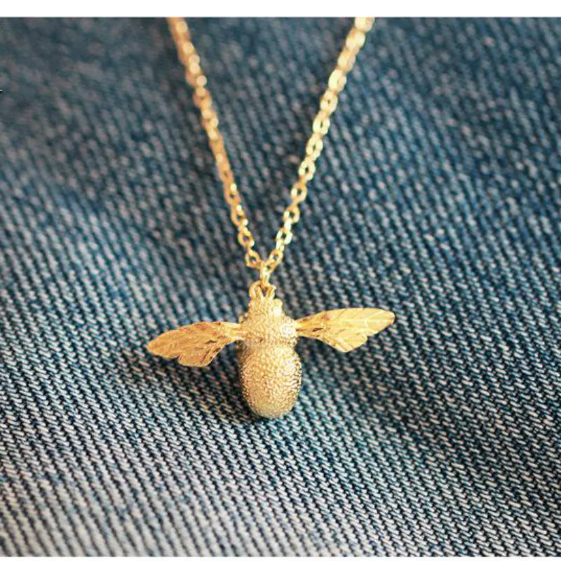 Flyleaf серебро 925 пробы милое маленькое ожерелье пчелки и кулоны для женщин модное