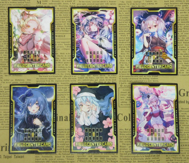 16 шт./компл. Yugioh привидения девушки полуматовые полевые центральные карты