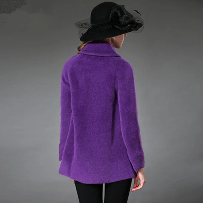 

Зима Осень 2020 новый женский плащ с отложным воротником шерстяное пальто двубортное твидовое пальто женское свободное модное пальто ZX523