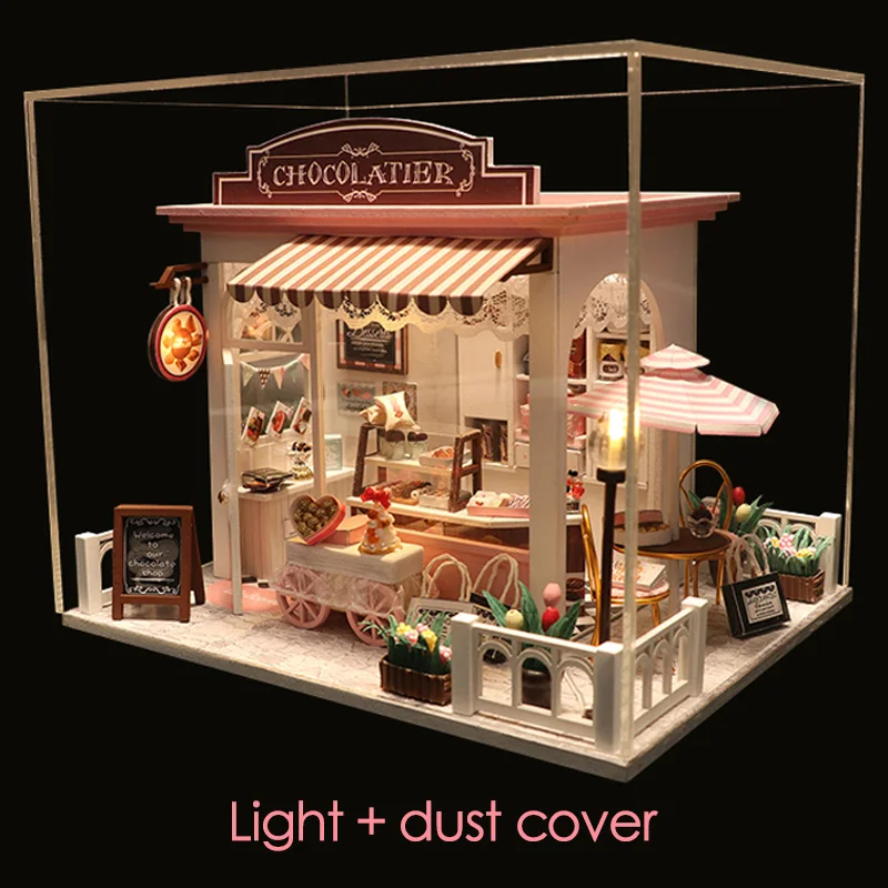 

DIY MINI Doll House Miniature DIY Dollhouse with Furnitures Wooden House Waiting Time Toys for Children Birthday Gift