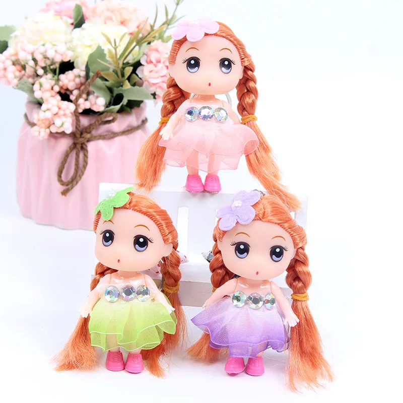 9 см градиентная юбка принцесса невесты спутанная кукла Полная Детская брелок