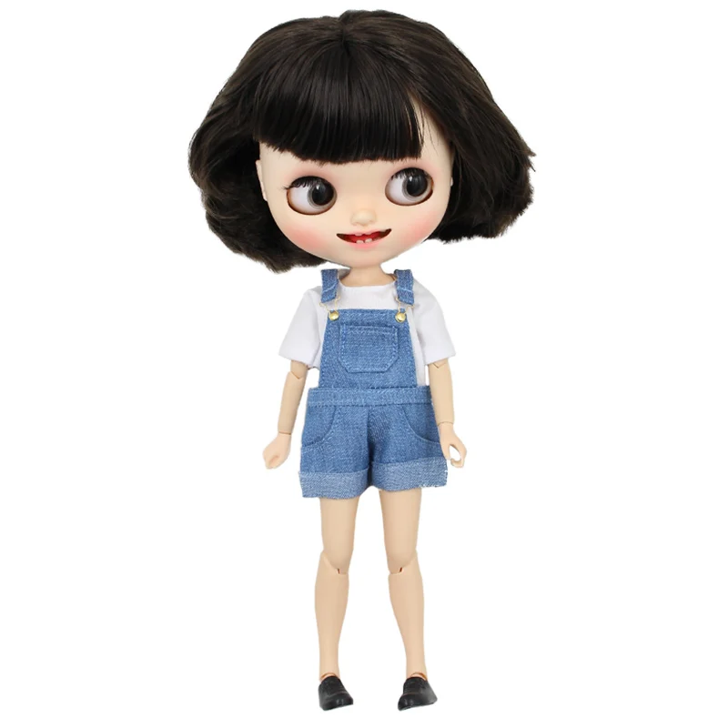 Джинсовый комбинезон Dream Fairy Blyth для куклы 12 дюймов шарнирное тело крутая одежда