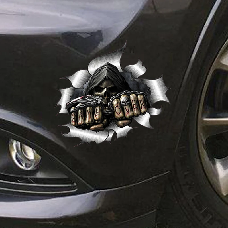 

13x14cm Single Metal Tear Off Sticker Car Styling Bike Drift Decal Auto Parts