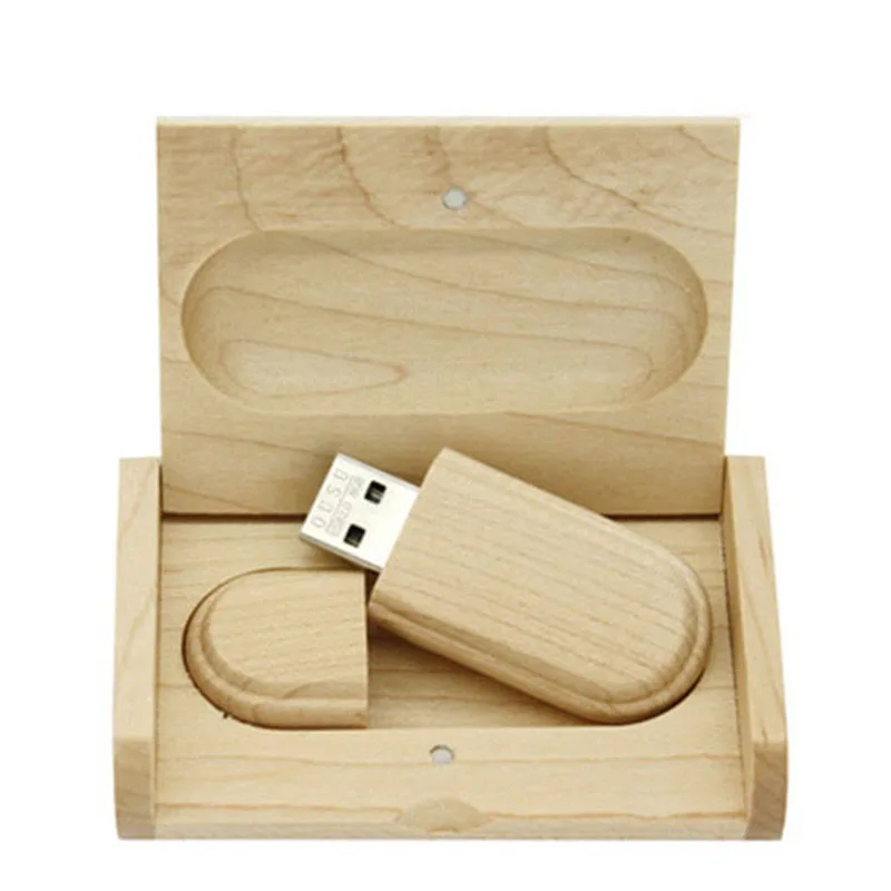JASTER настроить логотип флеш-накопитель usb 3,0 4 ГБ 8 ГБ 16 ГБ 32 ГБ ручка накопители клена usb - Цвет: Maple USB With box