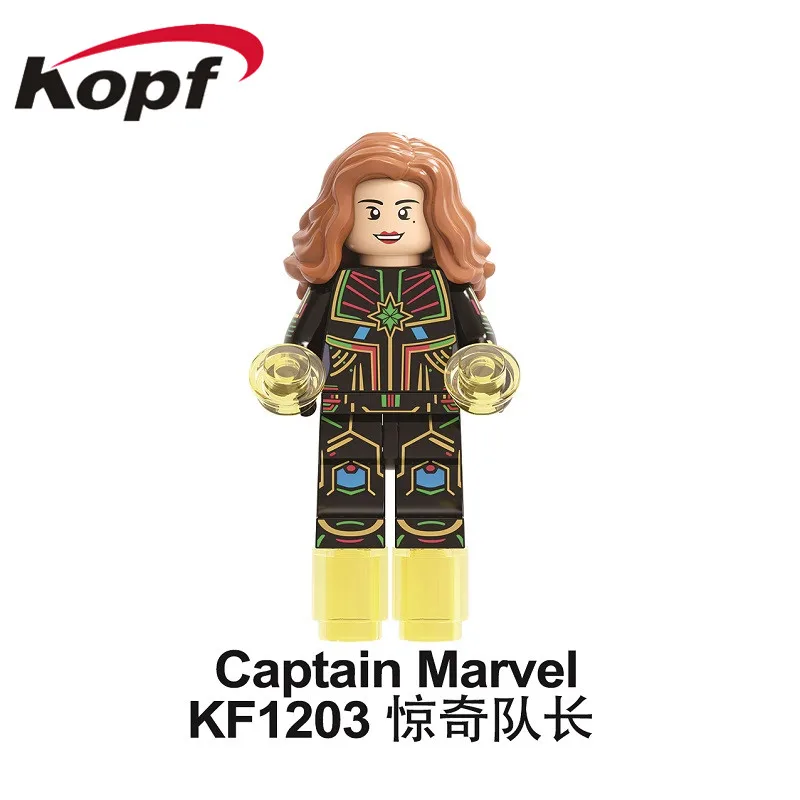 KF1203 Without Box Building Blocks Figures Bricks Thor Captain America Loki With Chromed Hair Doctor Strange War Machine Wasp For Kids Toys KF6101 - Цвет: KF1203 Without Box