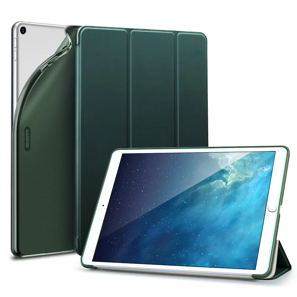 Тонкий умный чехол ESR Rebound для iPad 7th Gen, гибкий чехол из ТПУ с прорезиненным покрытием, чехол-накладка для iPad 7 10," Folio