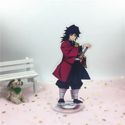 1-8 Аниме демон убийца Kimetsu no Yaiba брелок Kamado Tanjirou Hashibira Inosuke Tomioka Giyuu милый забавный мультфильм акриловый брелок - Цвет: 1-8