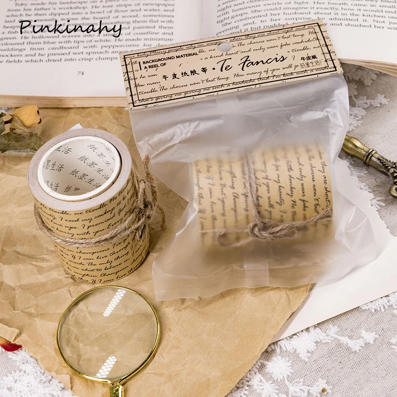 Винтаж крафт бумага записи лента Washi бумаги в японском стиле сделай сам