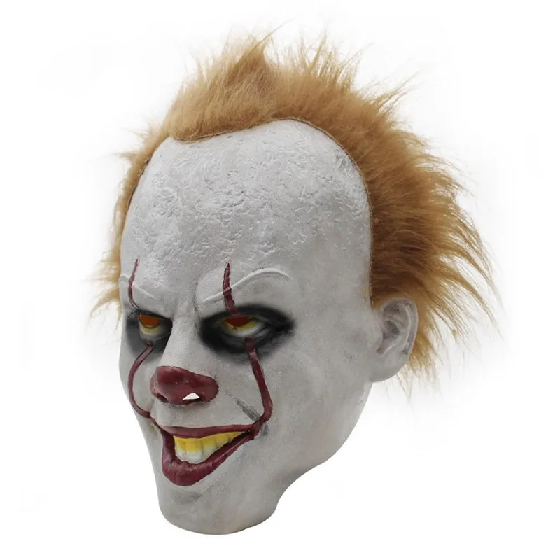 

Movie 2019 Stephen King's It Pennywise Cosplay Costumes Scary Joker Suit set Adult Fancy Halloween Party Terror Evil Clown Mask