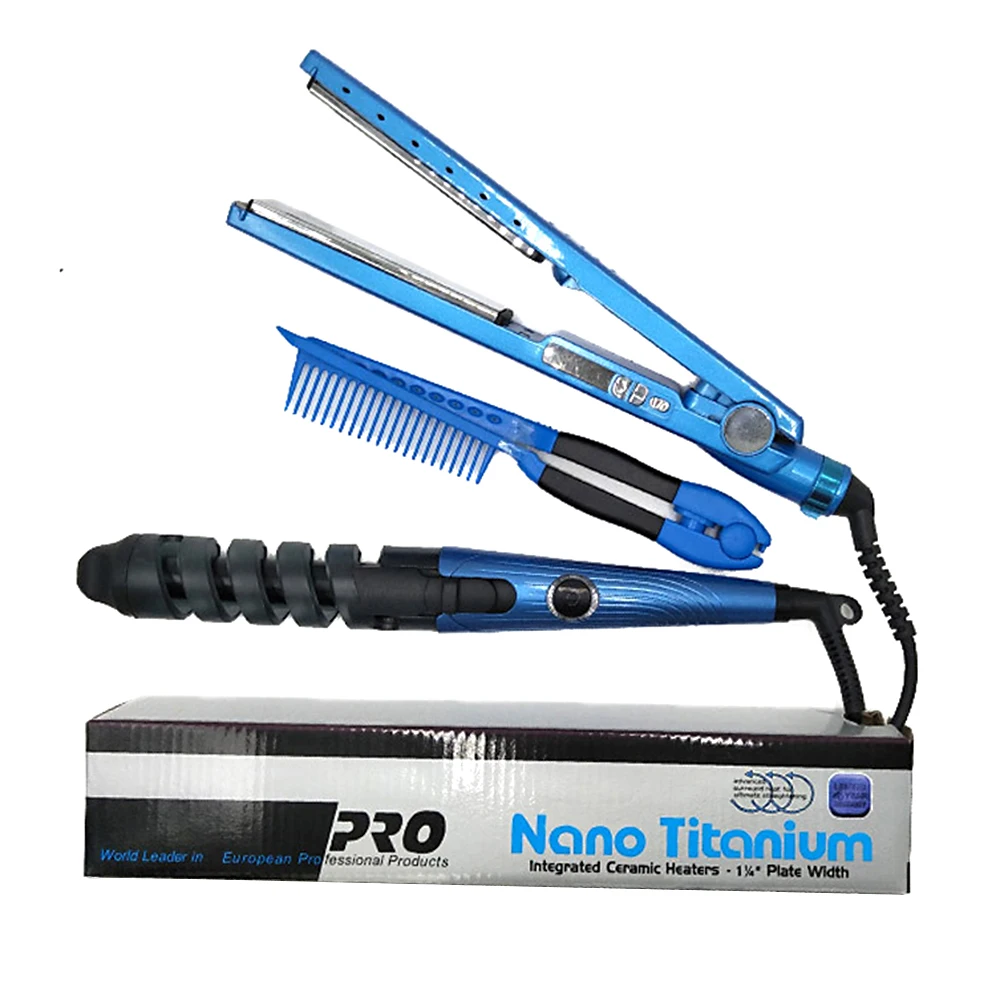 3 в 1 твист для завивки волос и утюжок щипцы выпрямитель комплект Для женщин