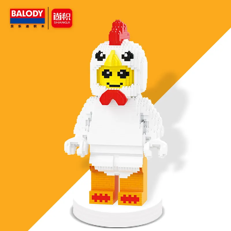 

Balody Развивающие игрушки для детей, 27,4 см, высокий Цыпленок, модель, экшн-фигурки, 1885 шт., алмазные строительные блоки