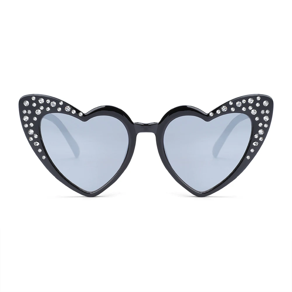 BINGKING/солнцезащитные очки в форме сердца для мальчиков и девочек стразы модные