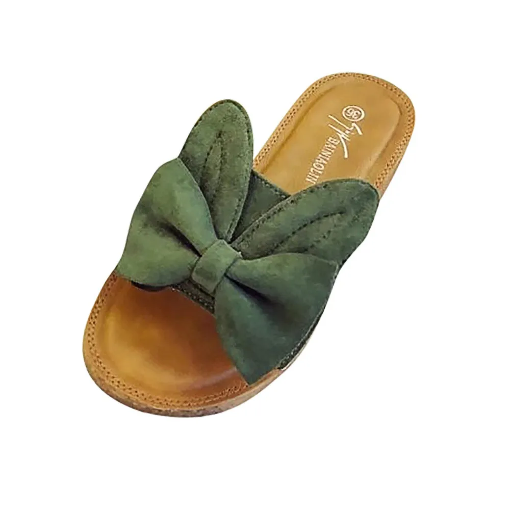 Туфли женские с кроличьими ушками модные шлепанцы плоская подошва однотонные