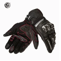 sfk motorcycle racing gloves full finger touch screen black white red goat skin leather motorbike riding motocross accessories
