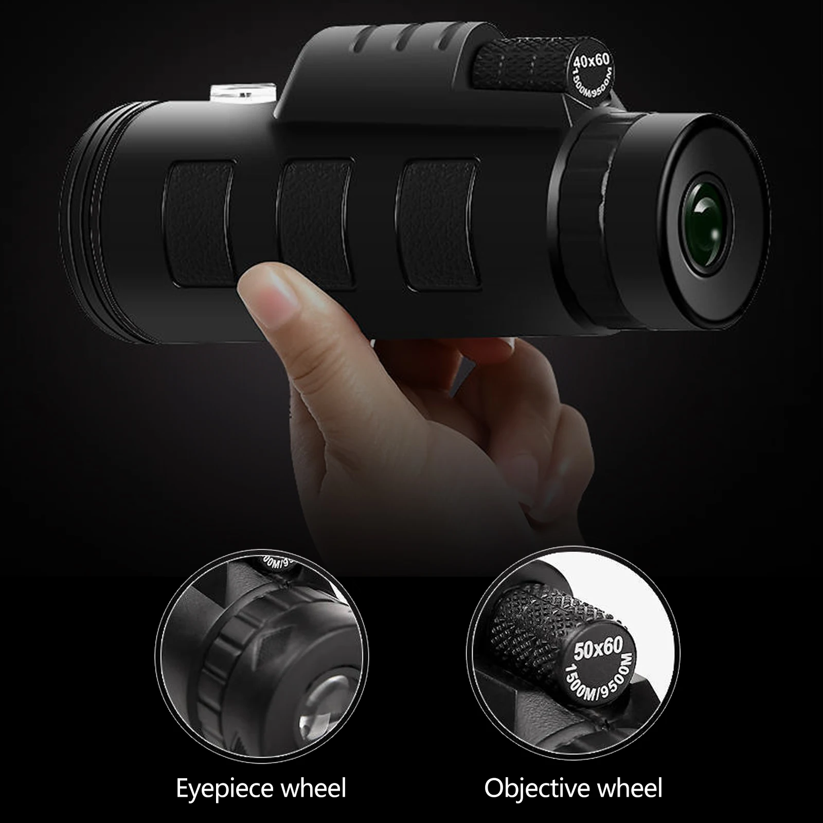 

40x60/50x60 High Definition Smartphone Telescope Waterproof Monocular for Mobile Phone -BAK4 Prism with Tripod