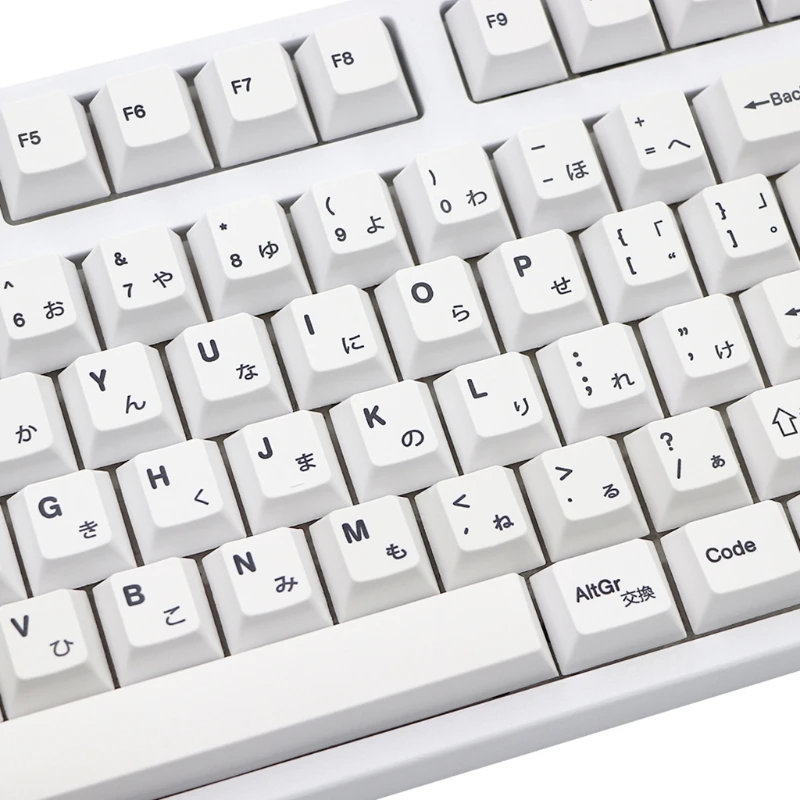 135 минималистичные белые клавиши PBT колпачки для клавиш с сублимационной печатью