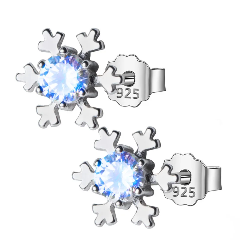 Женские серьги гвоздики из серебра 100% пробы с фианитом|earrings gift|fashion stud earringsstud earrings