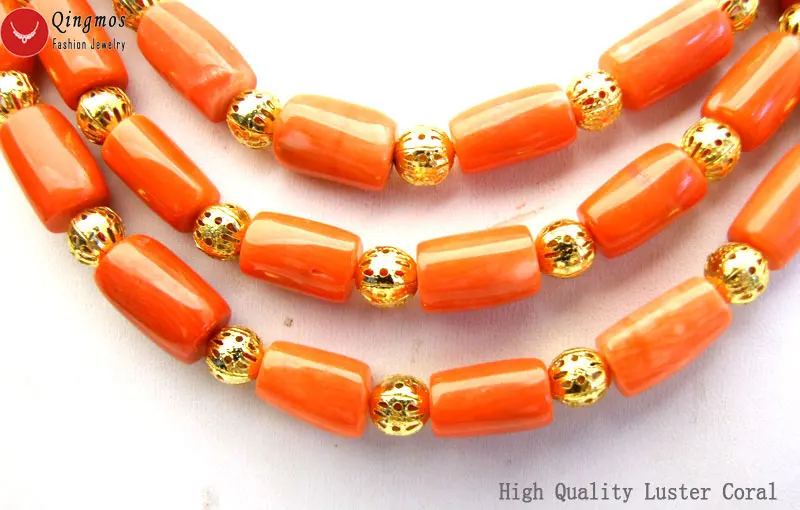 Ожерелье женское из 3 нитей длиной 18 20 дюймов 10 11 мм|natural coral|beads naturalbeads coral |