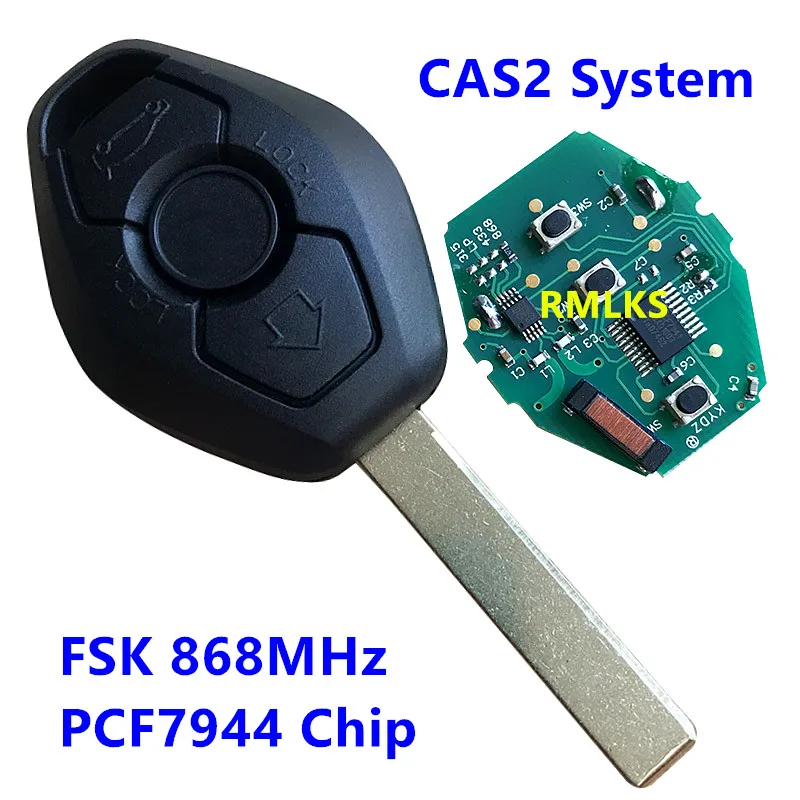 3 кнопки Uncut дистанционный брелок 868 МГц ID7944 для BMW CAS2 3/5/7 серии E46 E60 E83 E53 E36 E38 E39 HU92