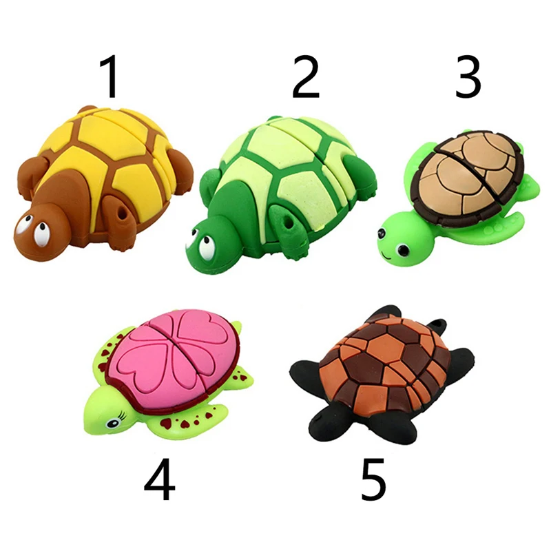 Картонная флеш-накопитель USB Cartoon Tortoise Sea Turtle Pen 8 ГБ 16 ГБ 32 ГБ 64 ГБ 128 ГБ 256 ГБ Пендрайв Флешка Диск Подарки