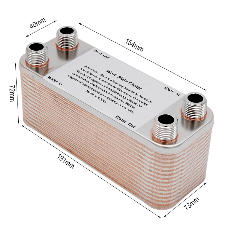 Домашний пивной Чиллер с 30 тарелками мужской чиллер 1/2 &quotNPT теплообменник из