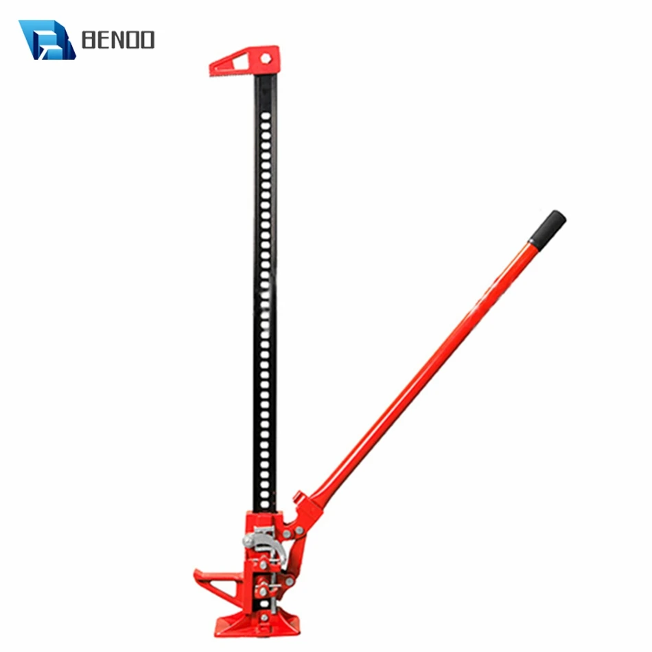 

BENOO 1 Pack 3-ton Steel Hi Lift Jack Load Capacity 33" 48" Farm Lift Jack for SUV Offraod Rescue Red All Cast Jack Univeral