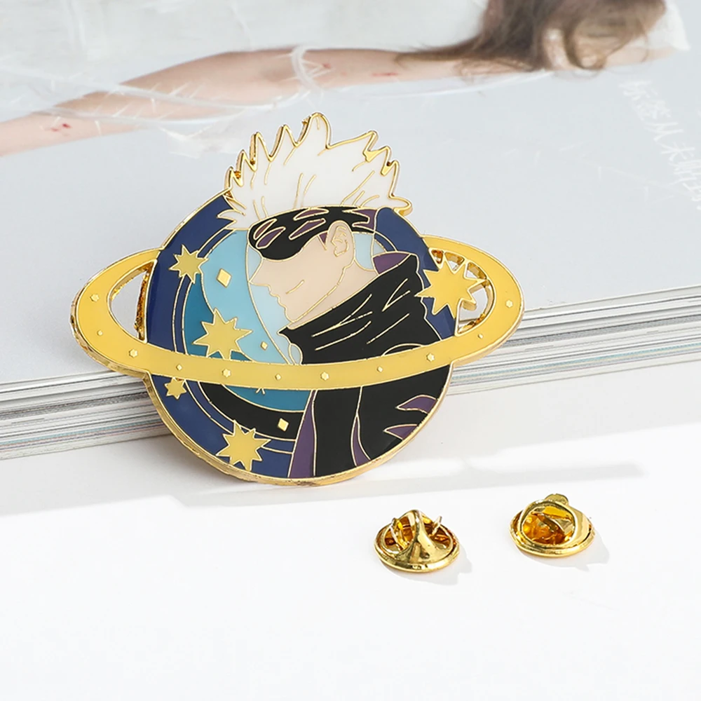 Anime Jujutsu Kaisen Brooches Pins Gojo Satoru Ryomen Sukuna Enamel Pin Prop Manga Gold Plate Brooche Badge Cosplay Jewelry Gift |