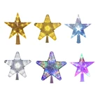 Яркая светодиодсветильник лампа в виде звезды, 1 шт., украшение на Рождество для дома, Новогодние декоративные украшения, Рождество