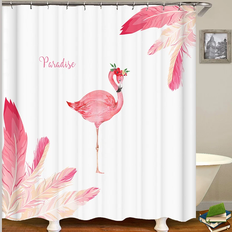

flamingo curtain shower bathroom curtain waterproof pink flamingo shower curtain polyester fabric