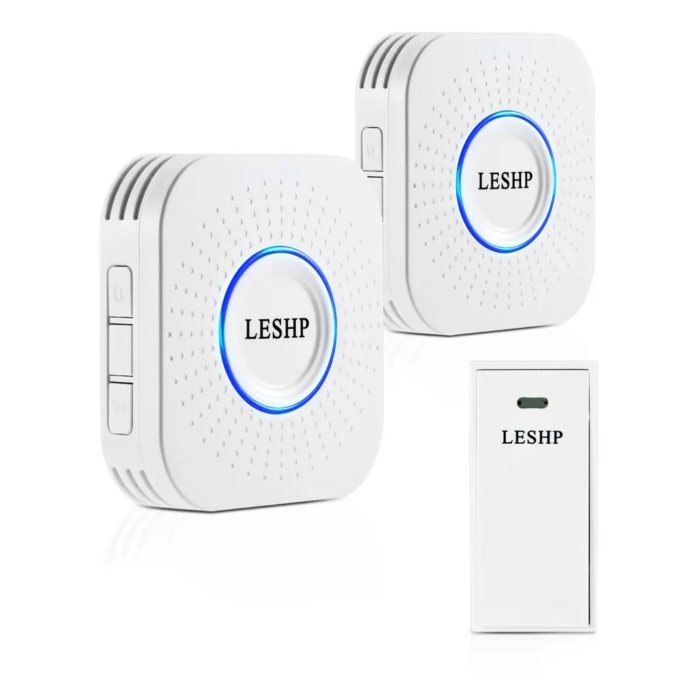 LESHP беспроводной музыкальный дверной звонок 150 м дальний пульт дистанционного