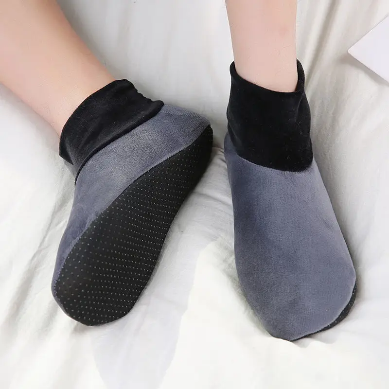 

Men slippers Winter Warm Socks Elastic slippers Indoor Floor Slipper Non Slip Soft Men home slippers Sock shoes male slippers